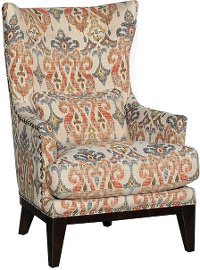 Traditional Sand Pattern Wingback Chair - Silver Lake