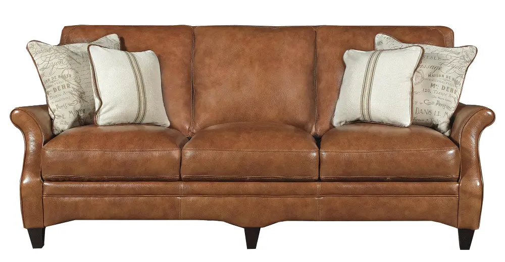 Tumbleweed Brown Leather-Match Classic Sofa - Stampede-1