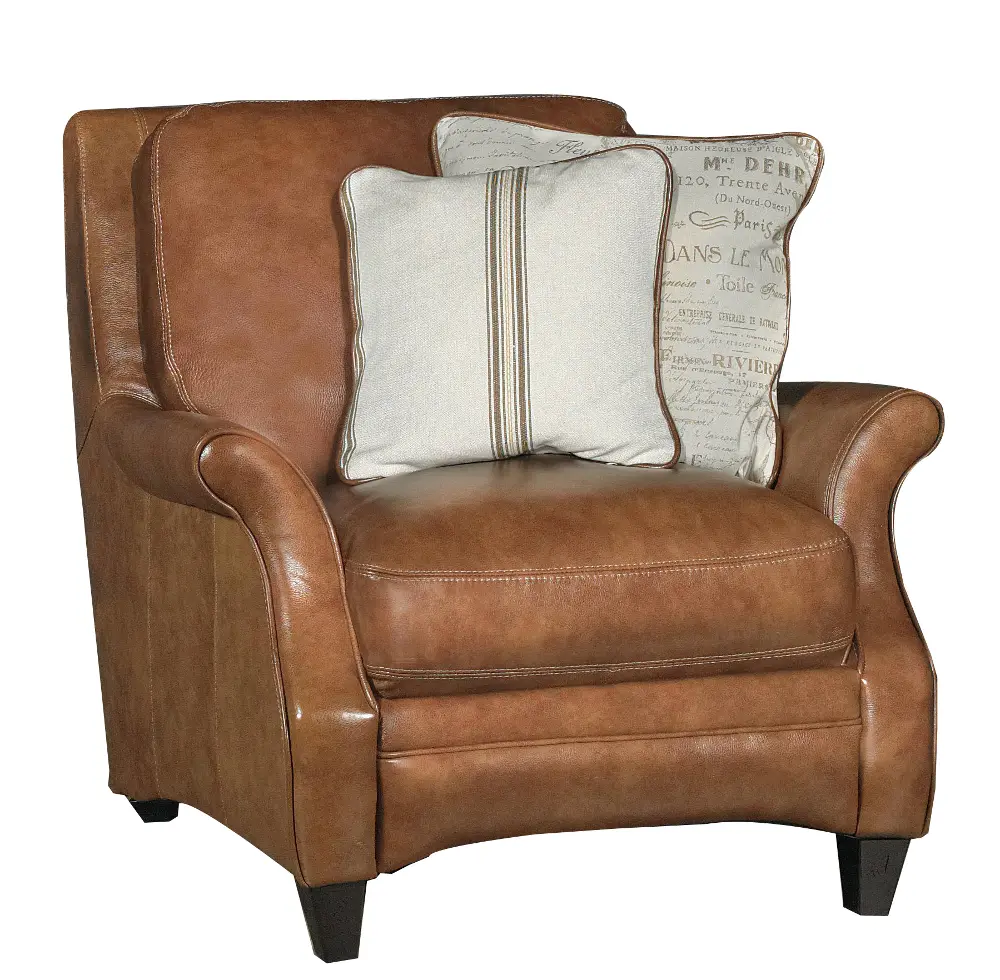 Tumbleweed Brown Leather-Match Classic Chair - Stampede-1
