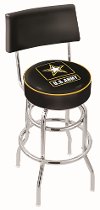 25 Inch Back Rest Swivel Counter Stool - US Army