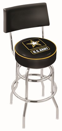 L7C425Army US Army 25 Inch Back Rest Counter Stool