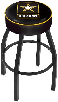 L8B125Army Black 25 Inch Cushion Counter Stool - US Army