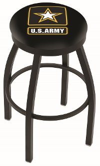 L8B2B25Army US Army Black 25 Inch Counter Stool
