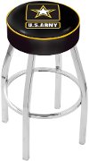 L8C125Army Chrome 25 Inch Cushion Counter Stool - US Army