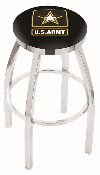 L8C2C25Army Chrome 25 Inch Counter Stool - US Army