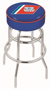 25 Inch Double Ring Swivel Counter Stool - US Coast Guard