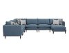Blue Casual Modern 6-Piece Sectional - Melbourne