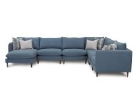 Blue Casual Modern 6 Piece Sectional - Melbourne