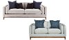 Modern Stone Gray 2 Piece Living Room Set - Kelsey