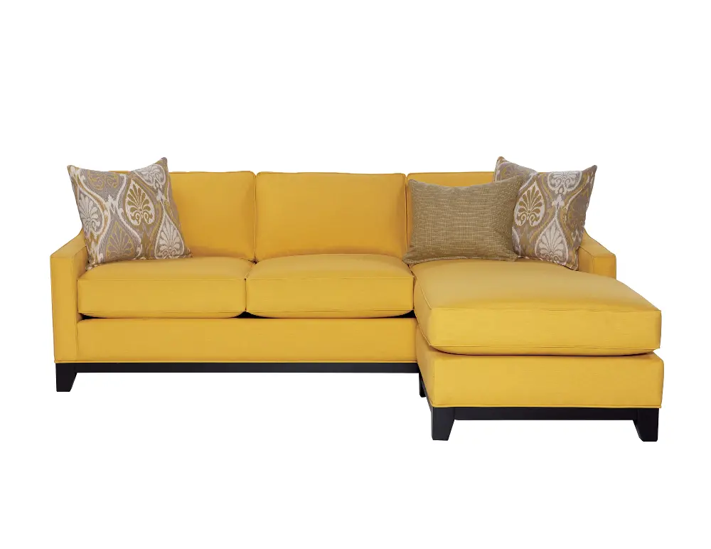 234-90/DAFFODIL/SCS Sunbrella Daffodil Yellow Upholstered Casual Sofa-Chaise-1