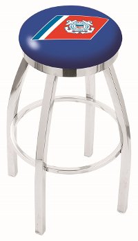L8C2C30CstGrd Chrome 30 Inch Bar Stool - US Coast Guard