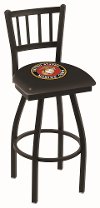 25 Inch Slat Back Swivel Counter Stool - US Marines