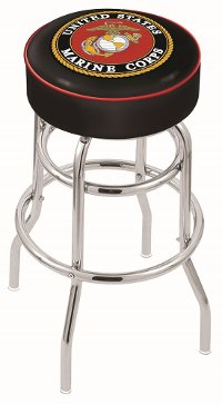 L7C125Marine 25 Inch Double Ring Counter Stool - US Marines