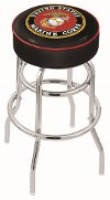 25 Inch Double Ring Swivel Counter Stool - US Marines