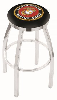 L8C2C25Marine Chrome 25 Inch Counter Stool - US Marines