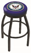 Black 25 Inch Swivel Counter Stool - US Navy
