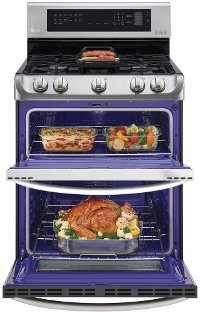 LDG4315ST LG Double Oven Gas Range with ProBake Convection - 6.9 cu. ft. Stainless Steel-6