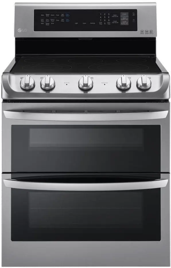 LDE4413ST LG Double Oven Electric Range - 7.3 cu. ft. Stainless Steel-1