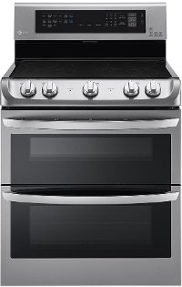 LDE4415ST LG Double Oven Electric Convection Range - 7.3 cu. ft. Stainless Steel