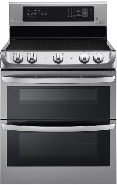 LDE4415ST LG Double Oven Electric Convection Range - 7.3 cu. ft. Stainless Steel