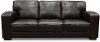 Casual Contemporary Brown Leather Sofa - Aspen