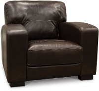 Casual Contemporary Brown Leather Chair - Aspen