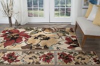 LGN4570SET3 3 Piece Set Red, Brown, and Blue Area Rug - Laguna-8