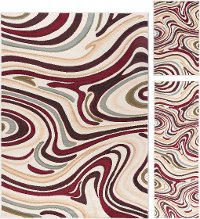 LGN4602SET3 3 Piece Set Beige, Red, and Brown Area Rug - Laguna