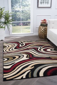LGN4608SET3 3 Piece Set Red and Beige Area Rug - Laguna