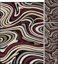 LGN4608SET3 3 Piece Set Red and Beige Area Rug - Laguna-5