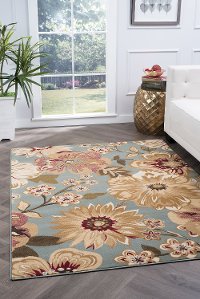 LGN4926 SET3 3 Piece Set Blue, Gold, and Ivory Area Rug - Laguna