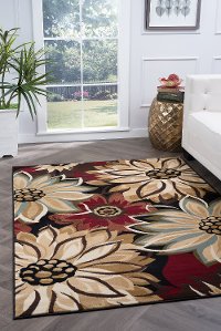 LGN4983 SET3 3 Piece Set Beige, Red & Black Area Rug - Laguna