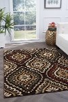 LGN5008 SET3 3 Piece Set Brown, Red & Green Area Rug - Laguna