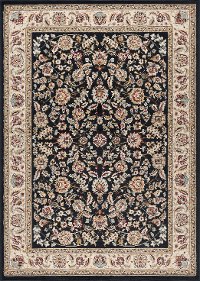 LGN5073SET3 3 Piece Set Black, Gold, and Ivory Area Rug - Laguna