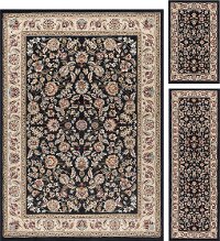 LGN5073SET3 3 Piece Set Black, Gold, and Ivory Area Rug - Laguna-6