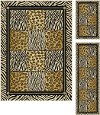 LGN5080 SET3 3 Piece Set Black and Bronze Animal Print Area Rug - Laguna-6