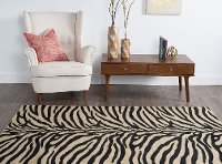 ELG5162SET3 3 Piece Set Beige and Black Zebra Print Area Rug - Elegance-2