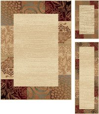 ELG5202SET3 3 Piece Set Beige Area Rug - Elegance-1