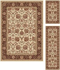 ELG5332SET3 3 Piece Set Ivory, Brown, and Gold Area Rug - Elegance-6