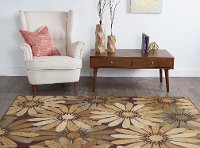 ELG5350 SET3 3 Piece Set Brown, Beige & Blue Area Rug - Elegance