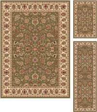 ELG5375SET3 3 Piece Set Green, Ivory, and Gold Area Rug - Elegance-5
