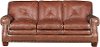 Classic Traditional Brown Leather Sofa - McKinney