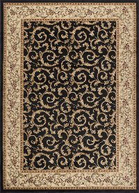 ELG5403SET3 3 Piece Set Ivory, Gold, and Black Area Rug - Elegance