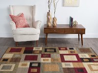 ELG5410SET3 3 Piece Set Red, Gray-Blue, and Beige Area Rug - Elegance-3