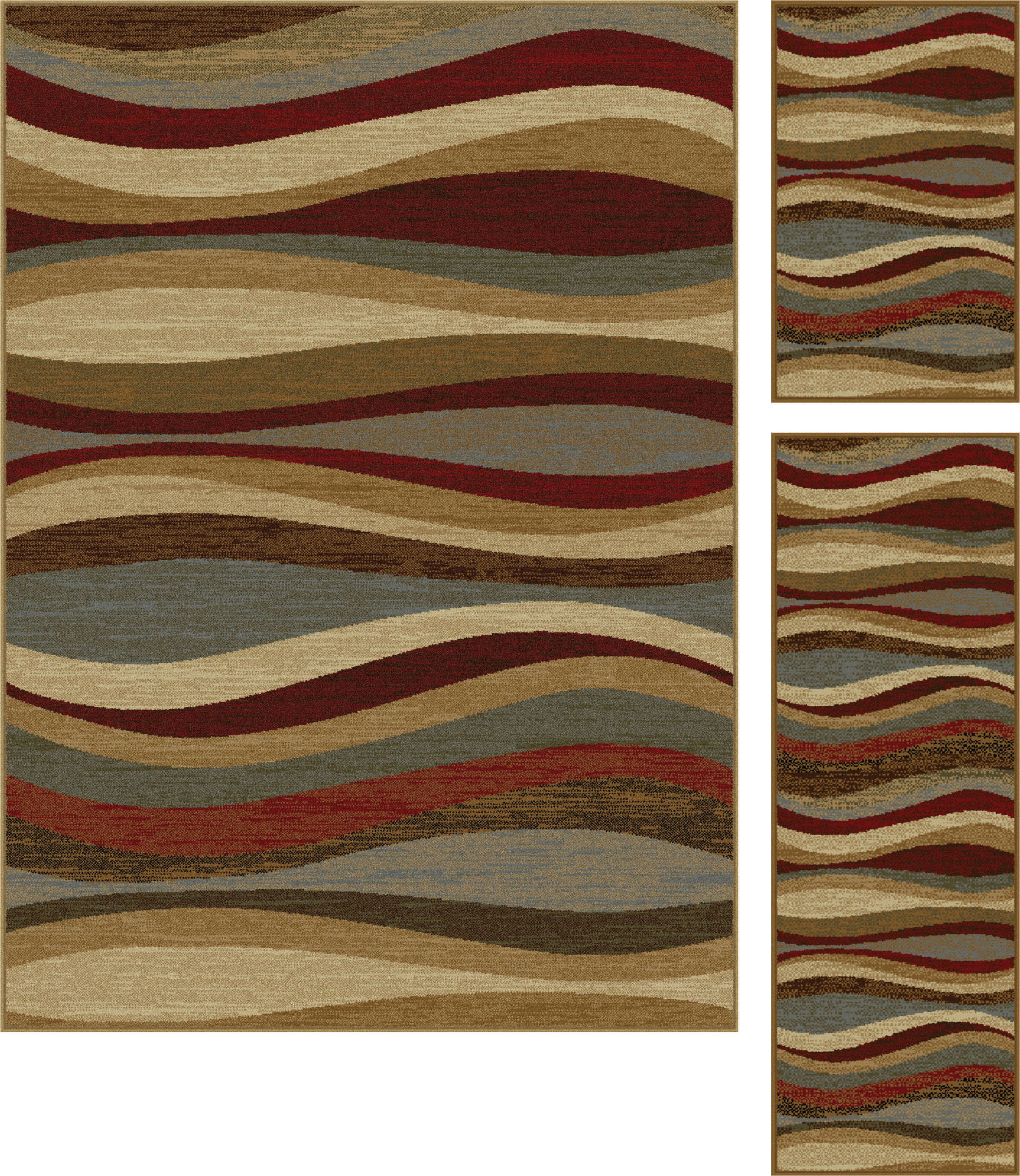 ELG5420 SET3 3 Piece Set Tonal Waves Area Rug - Elegance-6