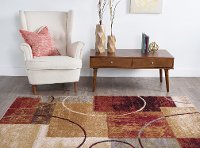 ELG5430SET3 3 Piece Set Red, Gray-Blue, and Beige Area Rug - Elegance-3