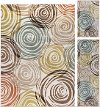DCO1016 SET3 3 Piece Set Brown, Ivory, and Green Area Rug - Deco-3