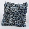 Clearance Organic 18 Inch Blue Jean Throw Pillow