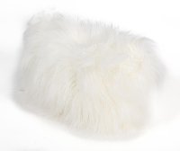 White Faux Lamb Throw Pillow
