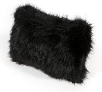 Black Faux Lamb Pillow